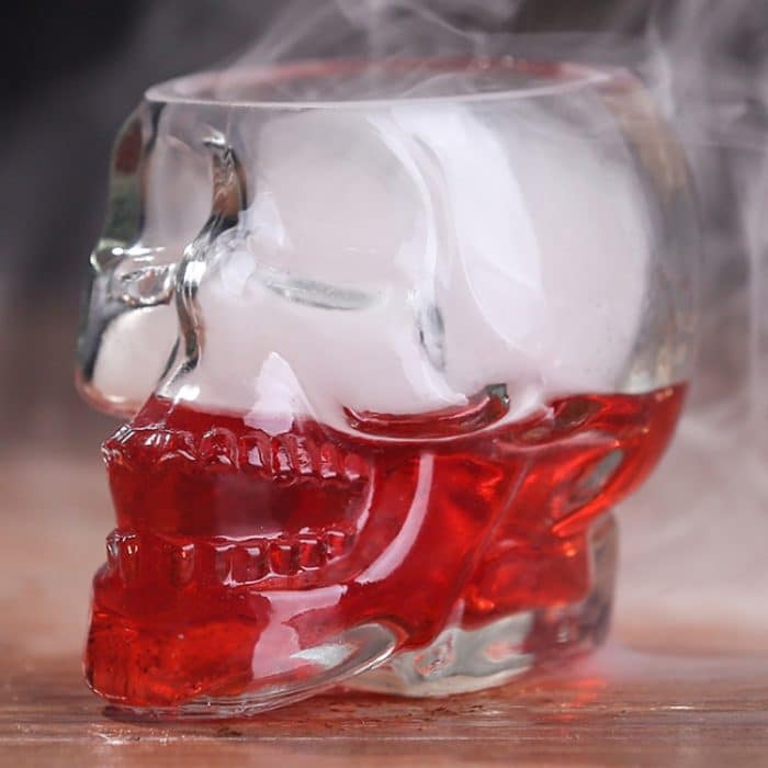 Crystal Skull Head Wodka Whisky Schnapsglas (transparent) – Bild 1