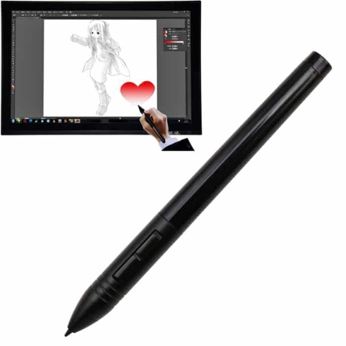 S-CA-2823.jpg Huion P801 Drahtloser digitaler USB-Stift Stylus Wiederaufladbarer Maus-Digitalisierstift für Huion-Grafiktablett (schwarz) – Bild 1