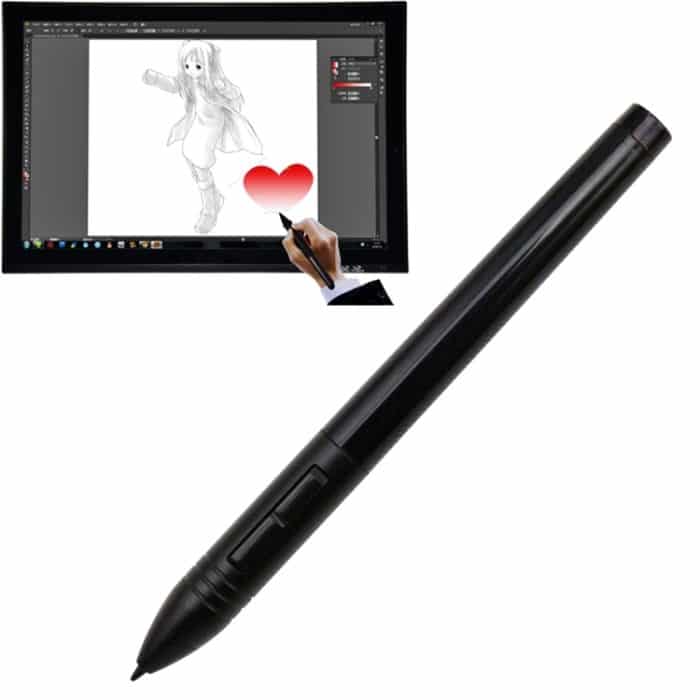 Huion P801 Drahtloser digitaler USB-Stift Stylus Wiederaufladbarer Maus-Digitalisierstift für Huion-Grafiktablett (schwarz) – Bild 2