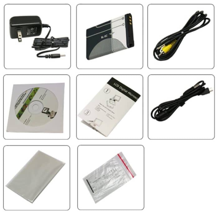 500 x 5 Megapixel 3,5-Zoll-LCD-Standalone-Digitalmikroskop mit 8 LEDs, unterstützt TF-Karte bis 32 G (DMS-038M) (weiß) – Bild 8