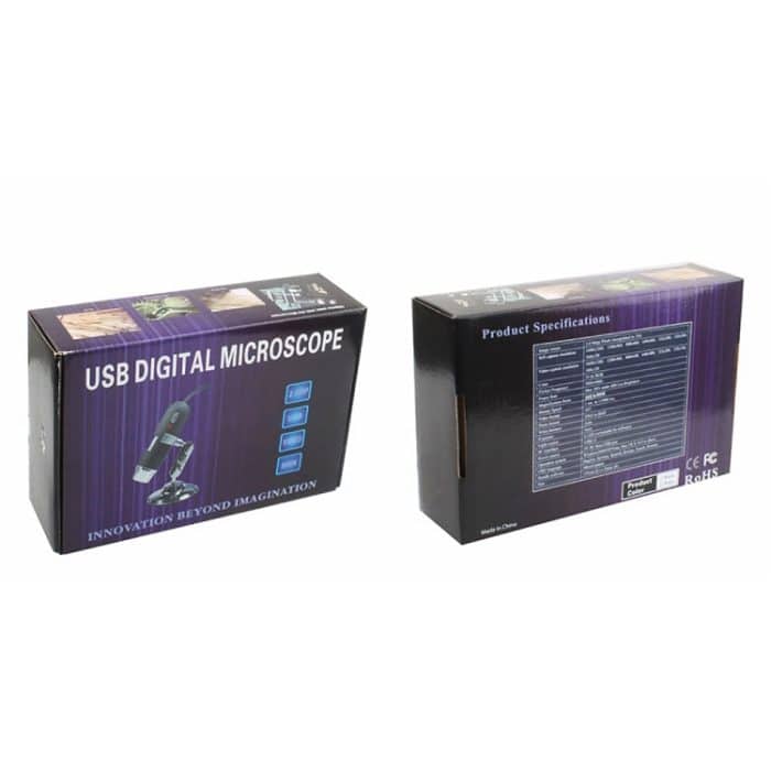 2,0 Megapixel 800X USB Digitalmikroskop mit 8 LED Weißlicht / Halter (Schwarz) – Bild 6