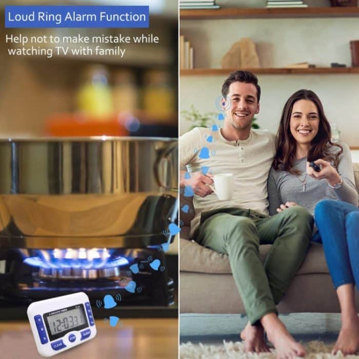 PS-360 4 Gruppen Alarm Timer Digitale Küchen-Countdown-Uhr – Bild 6