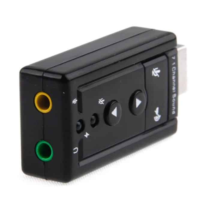 Externer USB 2.0 7.1-Kanal 3D Virtual Audio Soundkartenadapter (schwarz) – Bild 2