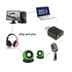 USB 2.0 Stereo Sound Adapter, externe Stromversorgung nicht erforderlich (schwarz) – Bild 7