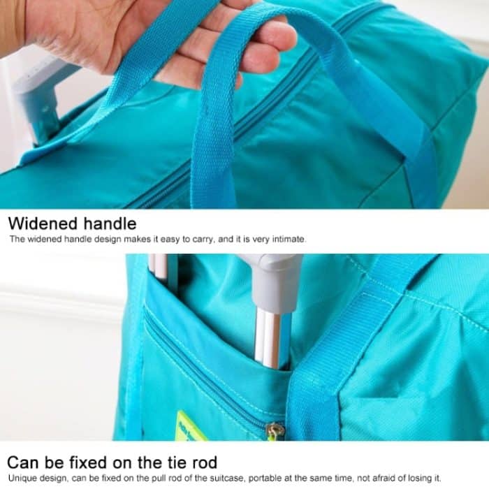 Embellish Multifunktionale, tragbare, wasserdichte, faltbare Nylon-Aufbewahrungstasche mit großer Kapazität für Reisen, Größe: 44 cm x 35 cm x 19 cm – Bild 5