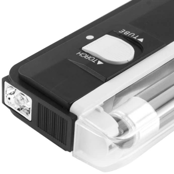 Handheld Blacklight UV-Lampe & LED-Taschenlampe, Versteckte Sicherheitsfunktionen auf Banknoten und Reisepass überprüfen (schwarz) – Bild 9