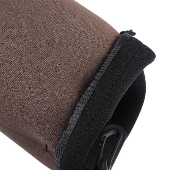 Neopren SLR Kameraobjektiv Tragetasche Tasche Tasche mit Karabinerhaken, Größe: 10x18cm (Schwarz) – Bild 5
