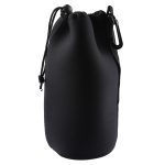 Neopren SLR Kameraobjektiv Tragetasche Tasche Tasche mit Karabinerhaken, Größe: 10x22cm (Schwarz) – Bild 2