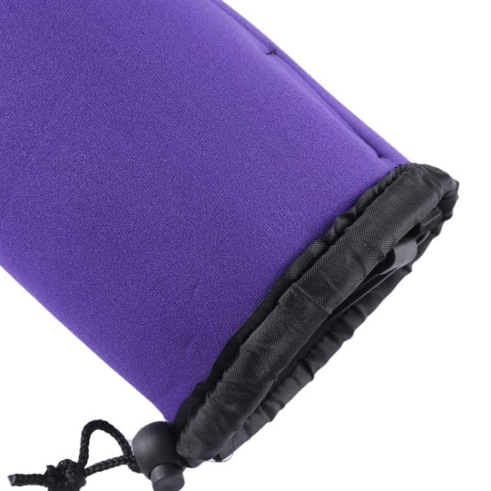 Neopren SLR Kameraobjektiv Tragetasche Tasche Tasche mit Karabinerhaken, Größe: 10x22cm (Schwarz) – Bild 5