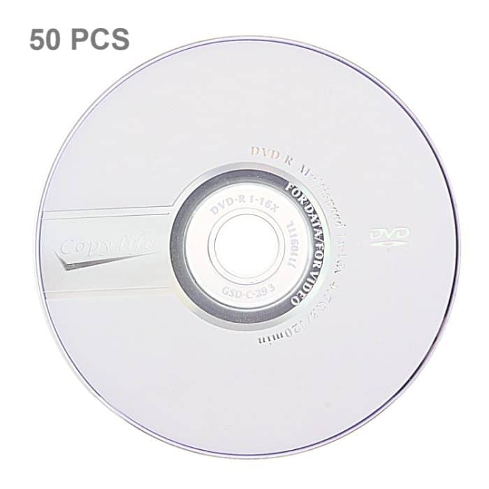 12 cm leere DVD-R, 4,7 GB / 120 Minuten, Packung mit 50 Stück – Bild 1