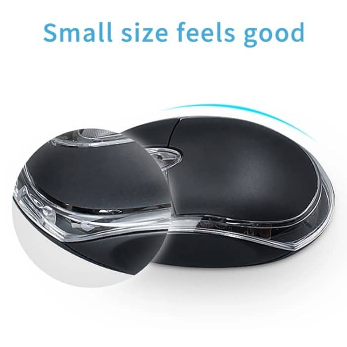 1000dpi Bunte Licht USB Scroll Wheel Optische Maus (Schwarz) – Bild 4