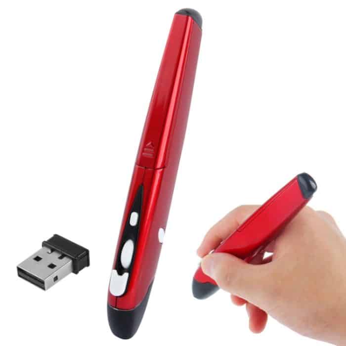 2,4 GHz Wireless Pen Mouse mit USB Mini Receiver, Übertragungsentfernung: 10 m (EL-P01) (rot) – Bild 1