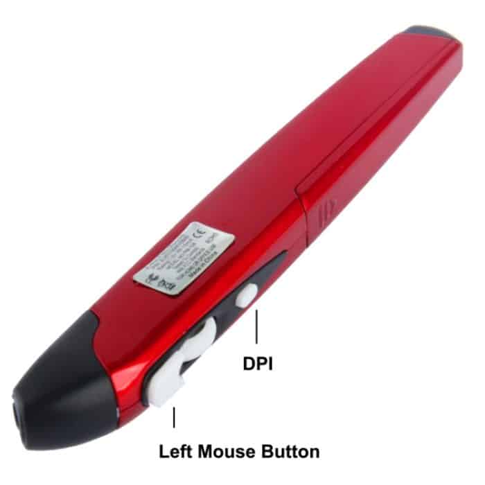2,4 GHz Wireless Pen Mouse mit USB Mini Receiver, Übertragungsentfernung: 10 m (EL-P01) (rot) – Bild 3