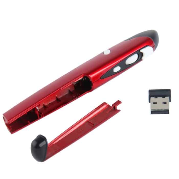 2,4 GHz Wireless Pen Mouse mit USB Mini Receiver, Übertragungsentfernung: 10 m (EL-P01) (rot) – Bild 5