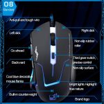 T7 Wired 3 Color Changeable 1200 DPI 1600DPI 2400DPI Gaming USB Optische Maus – Bild 11