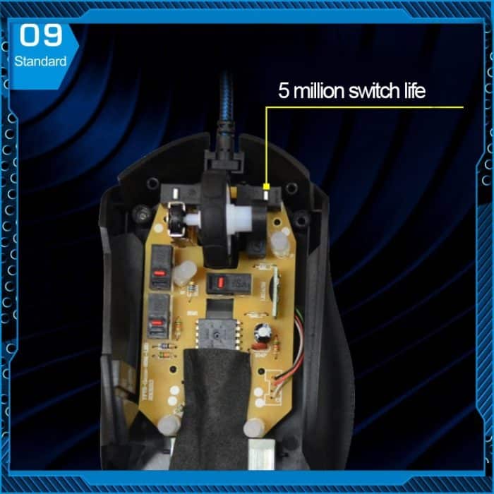 T7 Wired 3 Color Changeable 1200 DPI 1600DPI 2400DPI Gaming USB Optische Maus – Bild 12