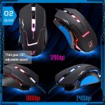 T7 Wired 3 Color Changeable 1200 DPI 1600DPI 2400DPI Gaming USB Optische Maus – Bild 5