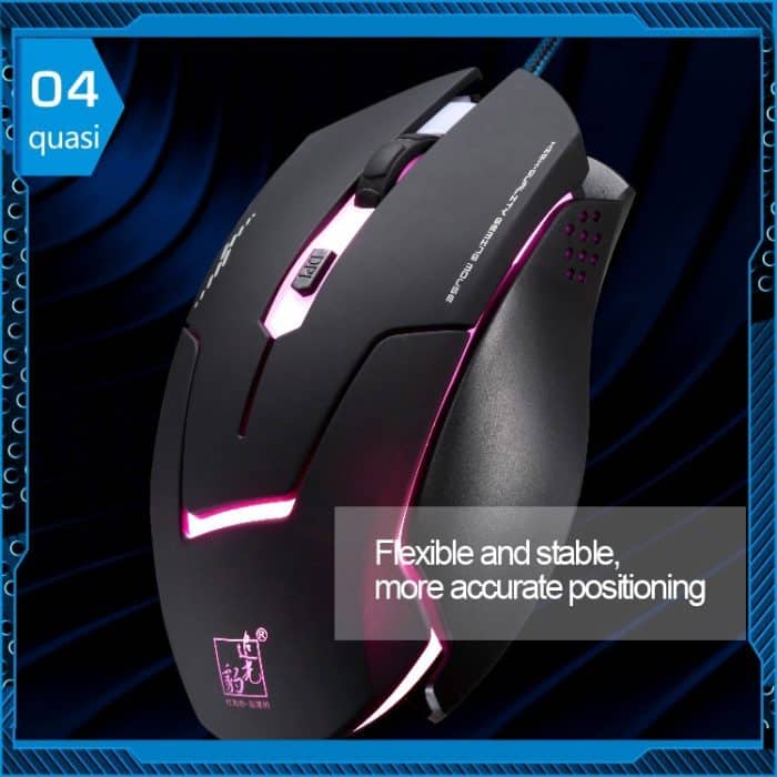 T7 Wired 3 Color Changeable 1200 DPI 1600DPI 2400DPI Gaming USB Optische Maus – Bild 7