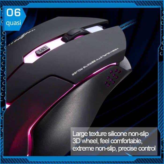 T7 Wired 3 Color Changeable 1200 DPI 1600DPI 2400DPI Gaming USB Optische Maus – Bild 9