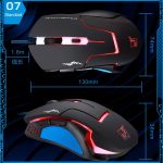 T7 Wired 3 Color Changeable 1200 DPI 1600DPI 2400DPI Gaming USB Optische Maus – Bild 10