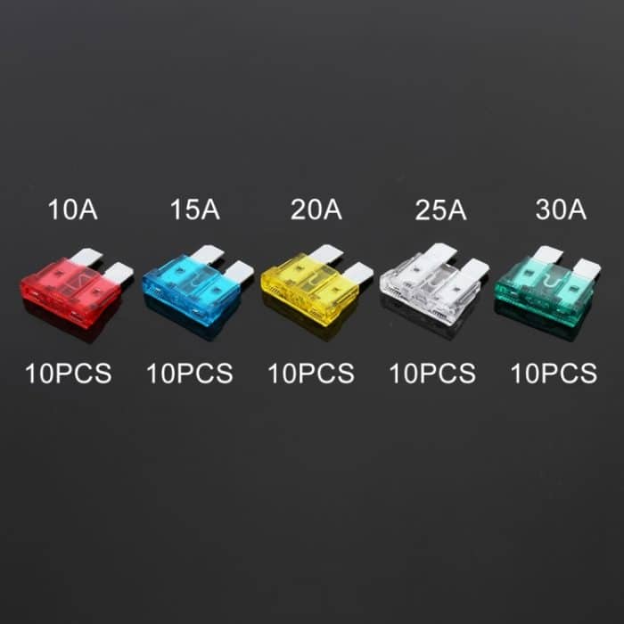 50 PCS 10A / 15A / 20A / 25A / 30A Blattsicherungen für Kraftfahrzeuge – Bild 3