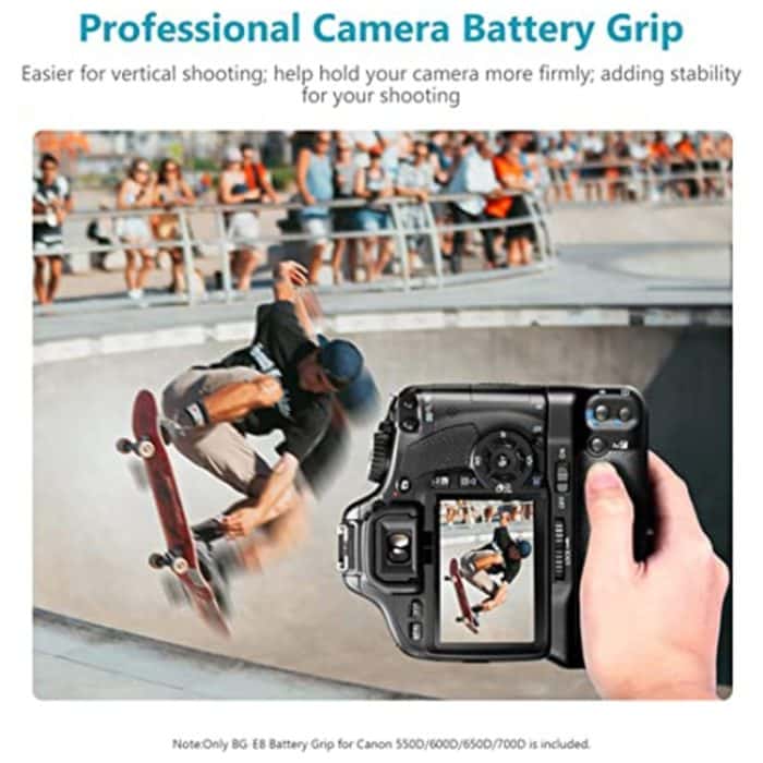 Batteriegriff für Canon EOS 550D mit zwei Batteriehaltern – Bild 5