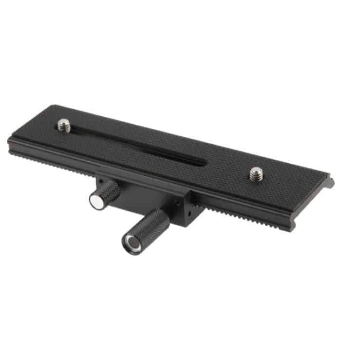 2-Wege-Macro Focus Rail Slider Langstativ-Stativkopfplatte (schwarz) – Bild 3