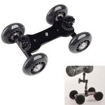 DEBO Kamerawagen der ersten Generation / Bodentisch-Video-Slider-Track-Dolly-Auto für DSLR-Kameras / Camcorder, Black