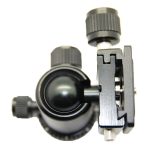 RUBY 005H Stativkugelkopf aus Aluminium-Magnesiumlegierung mit Schnellwechselplattenadapter (schwarz) – Bild 3
