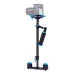 PULUZ 38,5–61 cm Kohlefaser-Handstabilisator für DSLR- und DV-Digitalvideos und Kameras, Tragfähigkeitsbereich 0,5–3 kg, S60T Black, S60T Blue, S60T Red, S60T Green, S60T Orange