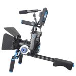 YELANGU YLG1103A-A Doppelgriff-Kamera-Schulterhalterung + Kamerakäfig-Stabilisator-Kit mit Matte Box für DSLR-Kamera / Videokamera – Bild 3