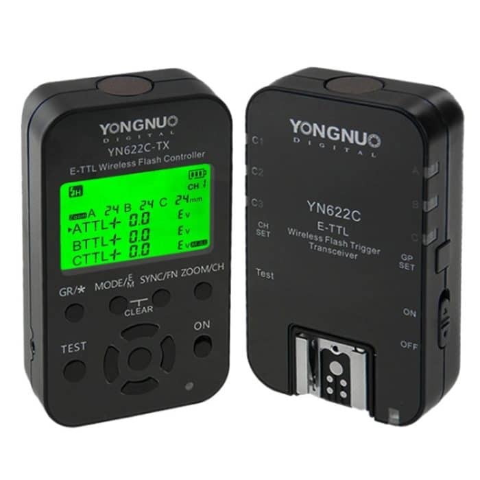 YONGNUO YN622C-KIT Drahtloser E-TTL-Blitzauslöser + Transceiver-Kit für Canon-Kameras – Bild 1
