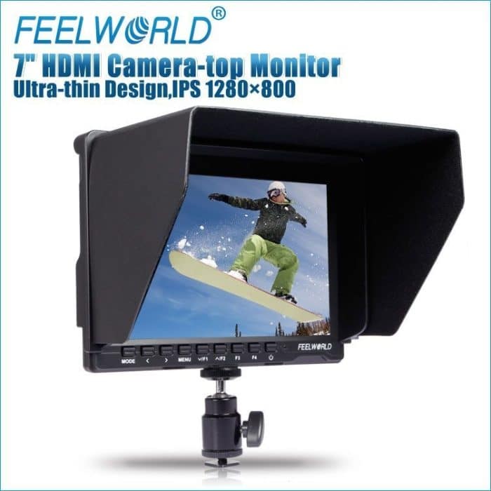 FEELWORLD FW-759 7 Zoll Slim Design 1280 x 800 Kamera Feldmonitor HDMI 1080P – Bild 3
