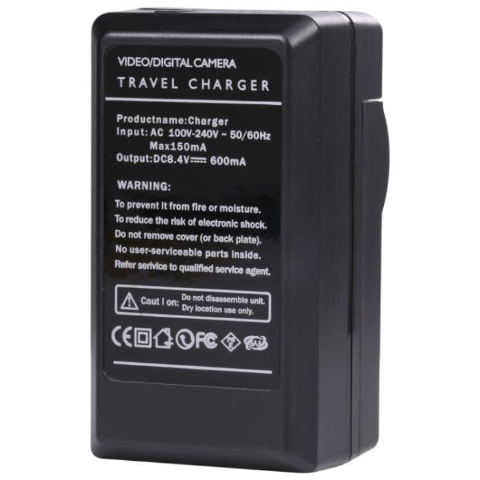 Digitalkamera-Akku Autoladegerät für Panasonic VBN130 / D54S Lithium-Akku (schwarz) – Bild 3