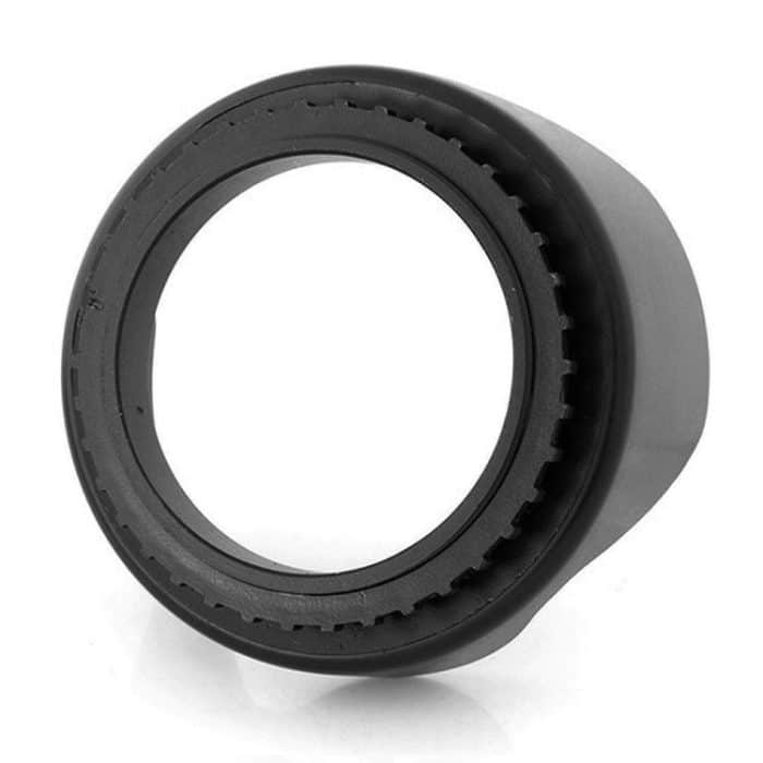 58mm Gegenlichtblende für Kameras (Schraubbefestigung) (schwarz) – Bild 3