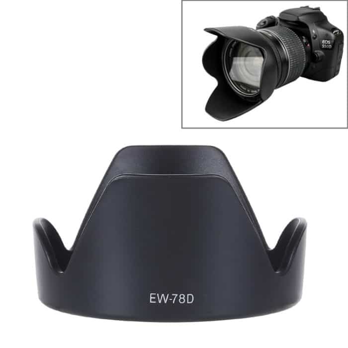 EW-78D Lens Hood Shade für Canon EF 28-200 mm 1: 3,5-5,6 USM, EF 28-200 mm 1: 3,5-5,6 IS-Objektiv (schwarz) – Bild 1