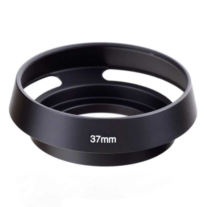 37mm Metall belüftete Gegenlichtblende für Leica (Schwarz) – Bild 1