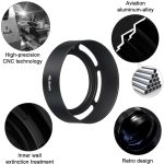 40,5 mm Metall belüftete Gegenlichtblende für Leica (Schwarz) – Bild 4