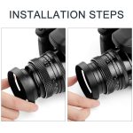 40,5 mm Metall belüftete Gegenlichtblende für Leica (Schwarz) – Bild 5