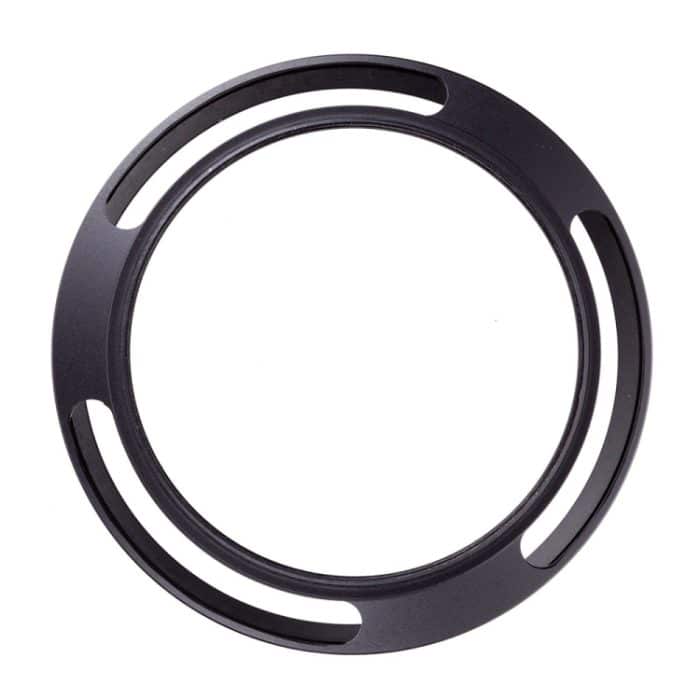 52mm Metall belüftete Gegenlichtblende für Leica (Schwarz) – Bild 3