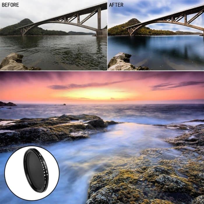 52 mm ND Fader Neutrale Dichte Einstellbarer variabler Filter ND 2 bis ND 400 Filter (schwarz) – Bild 7