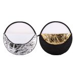 5 in 1 (silber / transluzent / gold / weiß / schwarz) Faltreflektorplatte (80 cm) – Bild 3