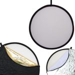 110 cm 5 in 1 (Silber / Durchscheinend / Gold / Weiß / Schwarz) Faltbare Photo Studio Reflektorplatte – Bild 3
