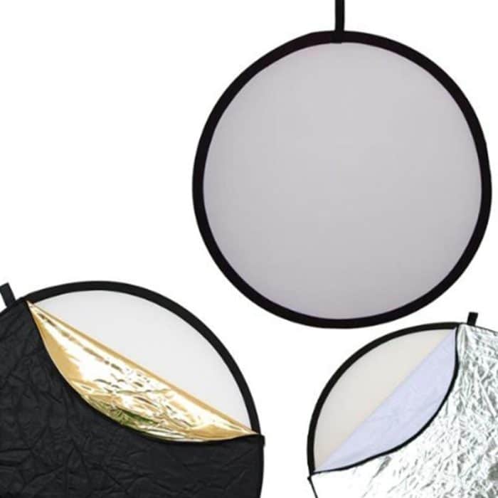 110 cm 5 in 1 (Silber / Durchscheinend / Gold / Weiß / Schwarz) Faltbare Photo Studio Reflektorplatte – Bild 3