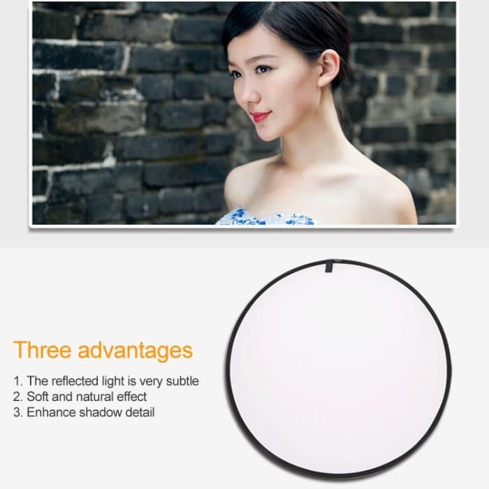 110 cm 5 in 1 (Silber / Durchscheinend / Gold / Weiß / Schwarz) Faltbare Photo Studio Reflektorplatte – Bild 8