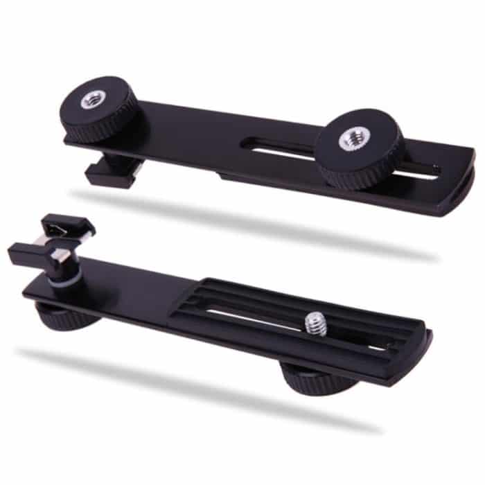 Metall-Blitzhalterung für DSLR-Kamera (schwarz) – Bild 1