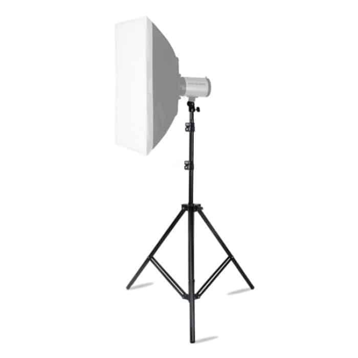 68cm-200cm Höhe Professionelle Fotografie Aluminium-Beleuchtungsständer für Studio-Blitzlicht (Schwarz) – Bild 1