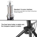 68cm-200cm Höhe Professionelle Fotografie Aluminium-Beleuchtungsständer für Studio-Blitzlicht (Schwarz) – Bild 4