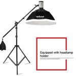 68cm-200cm Höhe Professionelle Fotografie Aluminium-Beleuchtungsständer für Studio-Blitzlicht (Schwarz) – Bild 6