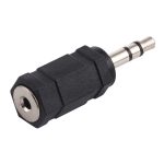 3,5 mm männlicher bis 2,5 mm weiblicher Audioadapter (schwarz)